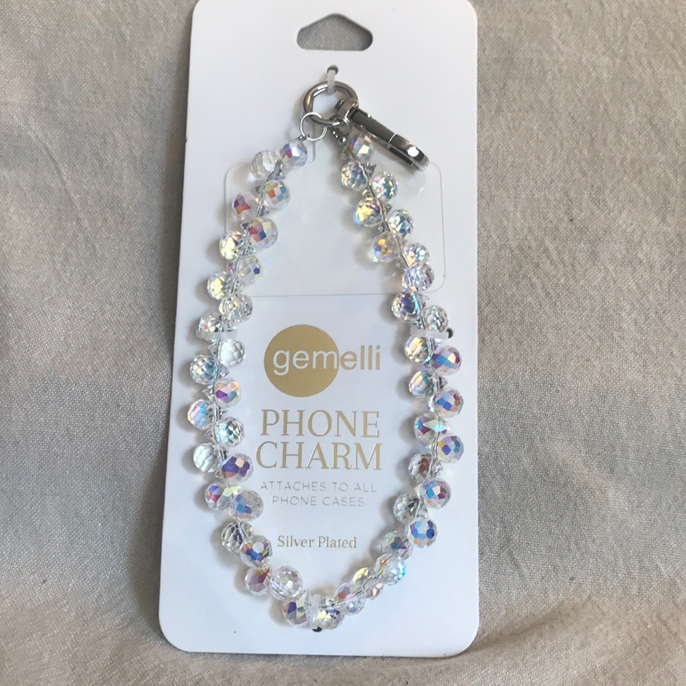 New ~ Glass Crystal Phone or Bag Charm